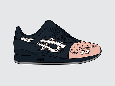 Ronnie Fieg x ASICS Gel Lyte III 'Salmon Toe 2.0' 2.0 asics footwear gel lyte iii gliii illustration kith ronnie fieg salmon toe sneakers update