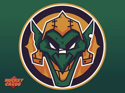 Tétraultville Snot Goblins Logo goblin hockey logo hockey on cards illustrator logo snot goblins