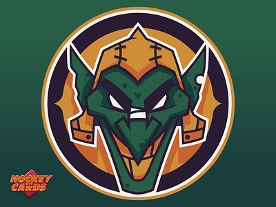 Tétraultville Snot Goblins Logo goblin hockey logo hockey on cards illustrator logo snot goblins