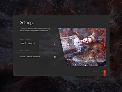 Daily UI - #007 Settings daily ui movie series settings ui