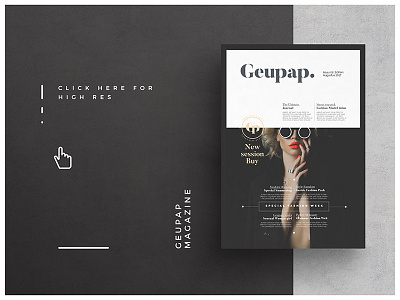 Magazine Design Template branding clean identity magazine magazine template minimal portfolio