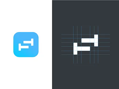 TST - The Sane Tech brand clean gradient icon ios logo mark monogram negative negative space symbol type