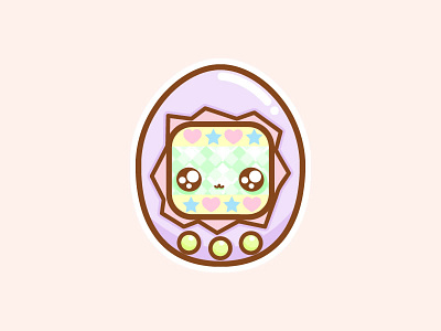 ❤ 90s Toy Sticker Project ❤ 90s chibi cute illustrator kawaii sticker tamagotchi toy