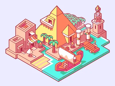 Ancient Egypt alexandria beach boat desert dock egypt harbor lighthouse nile palm pyramid ship