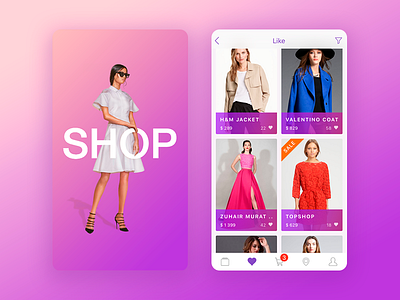 Fashion Shop beauty fashion gradient ios shop