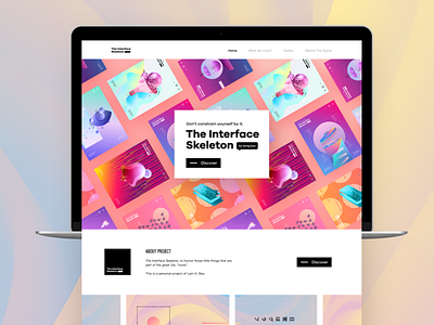 The Interface Skeleton abstract art black and white brand identity branding interaction design layout mobile design poster design typography uiux web design
