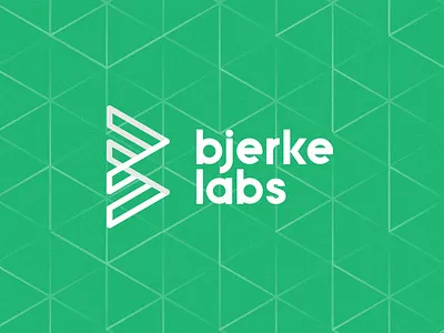 BjerkeLabs logo design b brand branding digital lab labs lines logo runic