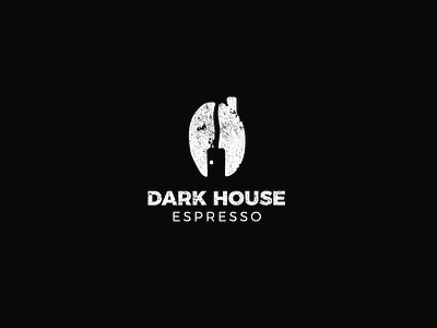 Dark House Espresso brand branding coffee graphic design illustration logo logo design minimal negative space smart symbol vintage