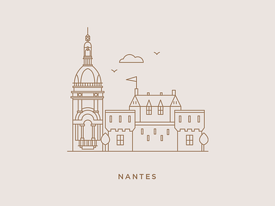 Nantes branding city design editorial design graphic design illustration logo nantes outline print