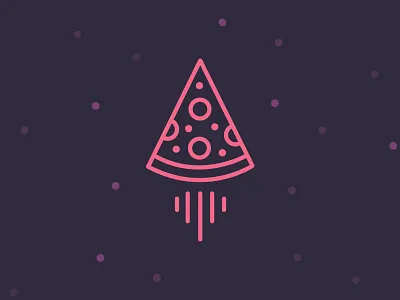 Day 35 - Speed challenge daily fast food icon line pizza ship space speed stars