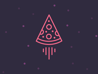 Day 35 - Speed challenge daily fast food icon line pizza ship space speed stars