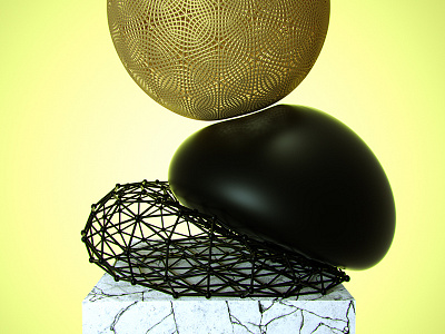 SHAP3S 3d c4d cinema cinema4d crislabno daily dailyrender design gold octane render spheres