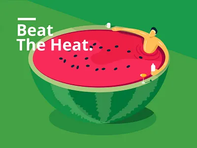 Beat The Heat. art bangalore brochure business graphic design illustration india kerala kochi kochin market shylesh