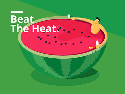 Beat The Heat. art bangalore brochure business graphic design illustration india kerala kochi kochin market shylesh