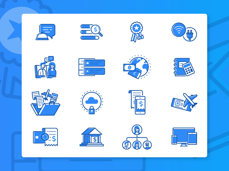 Travel Bank Icon Set bank chat icon illustration mobile plane rewards set travel website