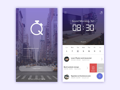 Reminder App android app calendar ios iphone login material mobile prototype screen ui ux