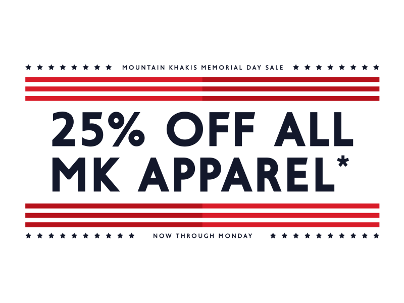 Memorial Day Sale - Mountain Khakis america animation email blast flag gif memorial day mountain khakis mountains pants sale shorts