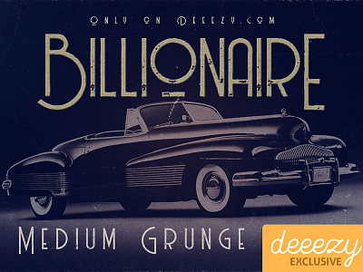 FREE Font - Billionaire Medium Grunge artdeco artdeco font free free font free graphics free typeface free typography freebie graphics grunge font retro font vintage font