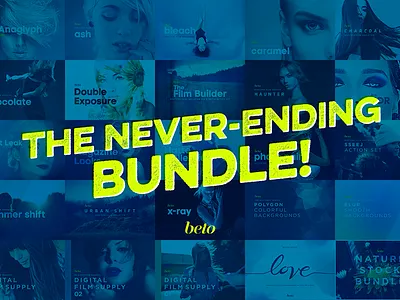 Neb actions bundle font free logo mockup pack presets psd ui ux watercolor