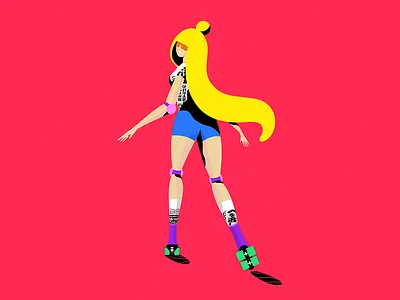 Roller Girl blonde girl roller sport