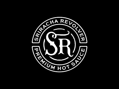 Sriracha Revolver badge branding lettering logo typography