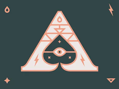 Ace of Spades ace death card icon identity logo mystical spade