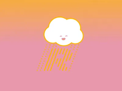 #Typehue Letter "R" - Rain kawaii letter r rain typehue vector
