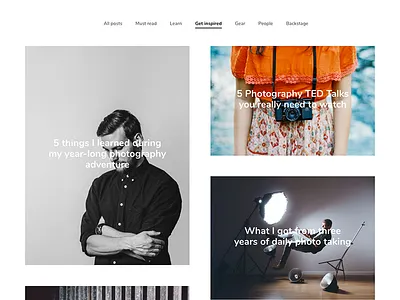 New blog layout blog grid magazine masonry minimal mosaik photography photos theme wordpress