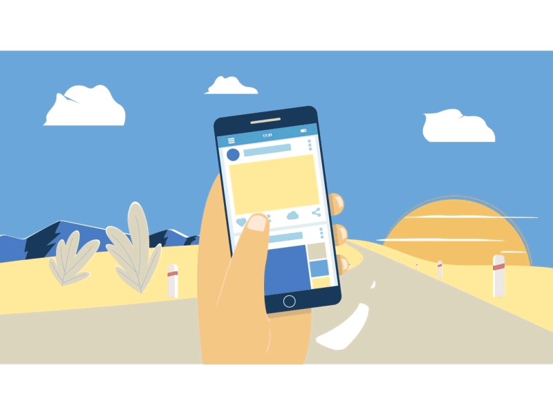 Smartphone Shot 2d after effects animation graphics hand motion phone