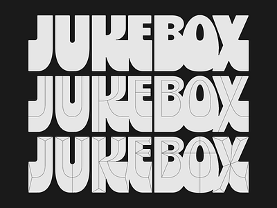 Testing bevel font design inline jukebox lettering prism typography