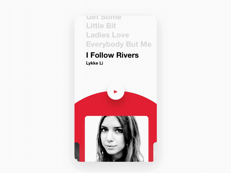 Daily UI #009 - Music Player 009 app daily ui minimal music music player player principle song