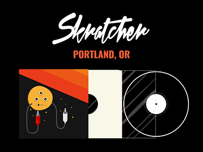 Skratcher PDX May Poster illustration illustrator pdx poster scratching skratcher turntablism vector vinyl