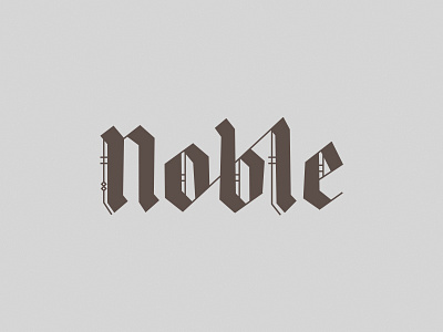 Noble lettering lines logo mark modern noble old english typography word wordmark