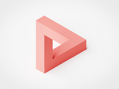 Penrose Play 3d illustration isometric minimalist penrose penrose triangle play render triangle