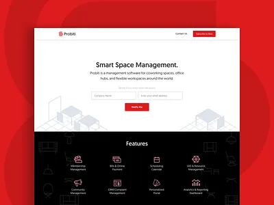 Probiti Landing landing page