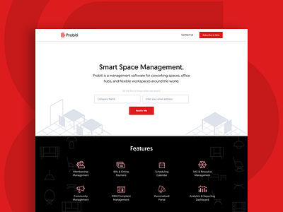 Probiti Landing landing page