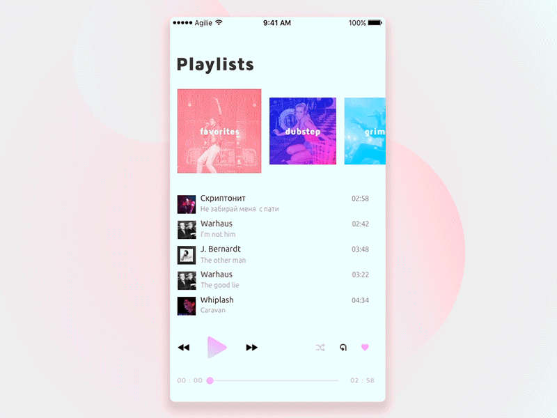Music player app design concept android animation art flat clean simple interface mobile ios iphone multimedia music player sketch ui ux