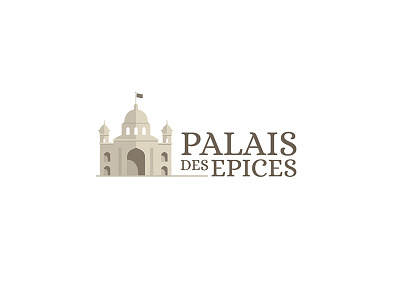 Palais des epices design font illustration logotype serif vector