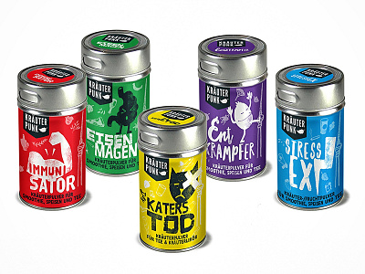 KräuterPunk illustration packaging design