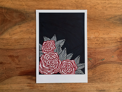 Lovers. art black drawing flower illustration love red rose tattoo