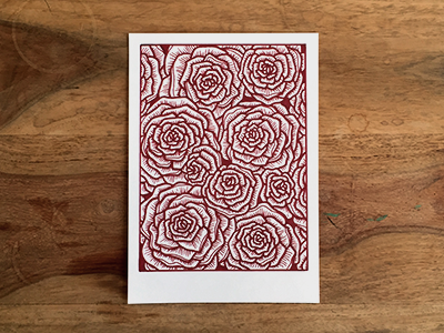 Red Roses art drawing flower illustration love red rose wood