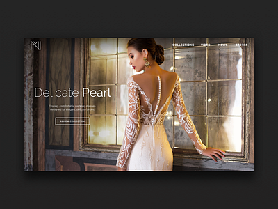 Fashion Brand Website Teaser bridal dress fashion ui website website design wedding