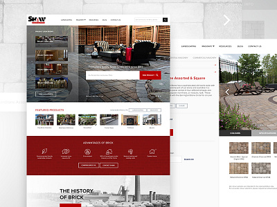 Shaw Brick product ui ux web design wp