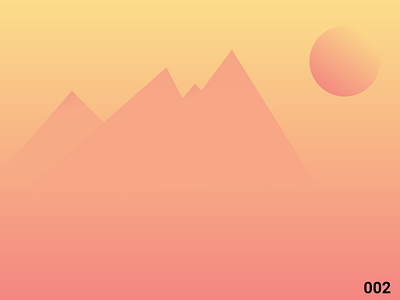 Mountains design flat furiristic gradient graphic minimal shadow simple