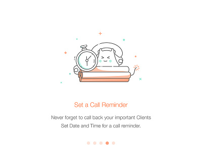 Call Reminder adobe illustrator call reminder illustration mobile app on boarding