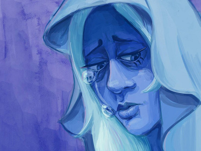 Blue Diamond digital painting fan art fun painting photoshop steven universe