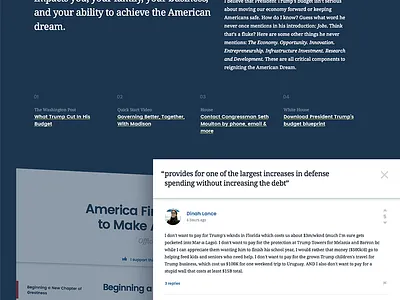 Comment panel comments madison