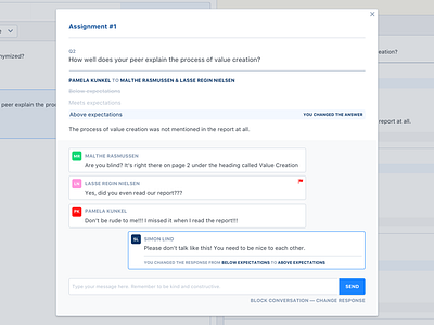 Conversational UI conversation conversational edtech modal product design ui