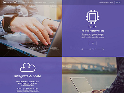 PRoximus Enco website features icons iot