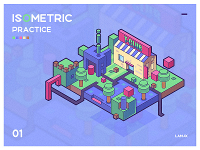 isometric 01 ui；illustration